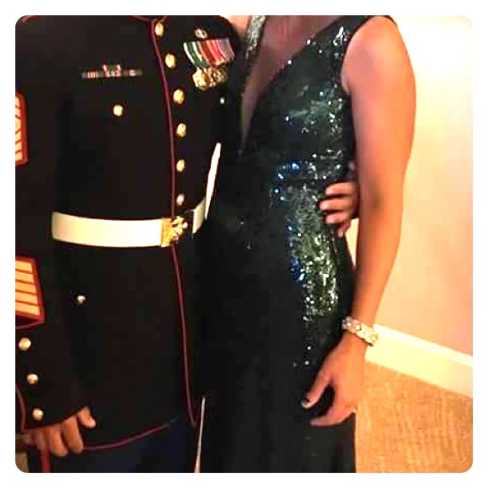 Size 2, Green, Floor length, BCBG Gown